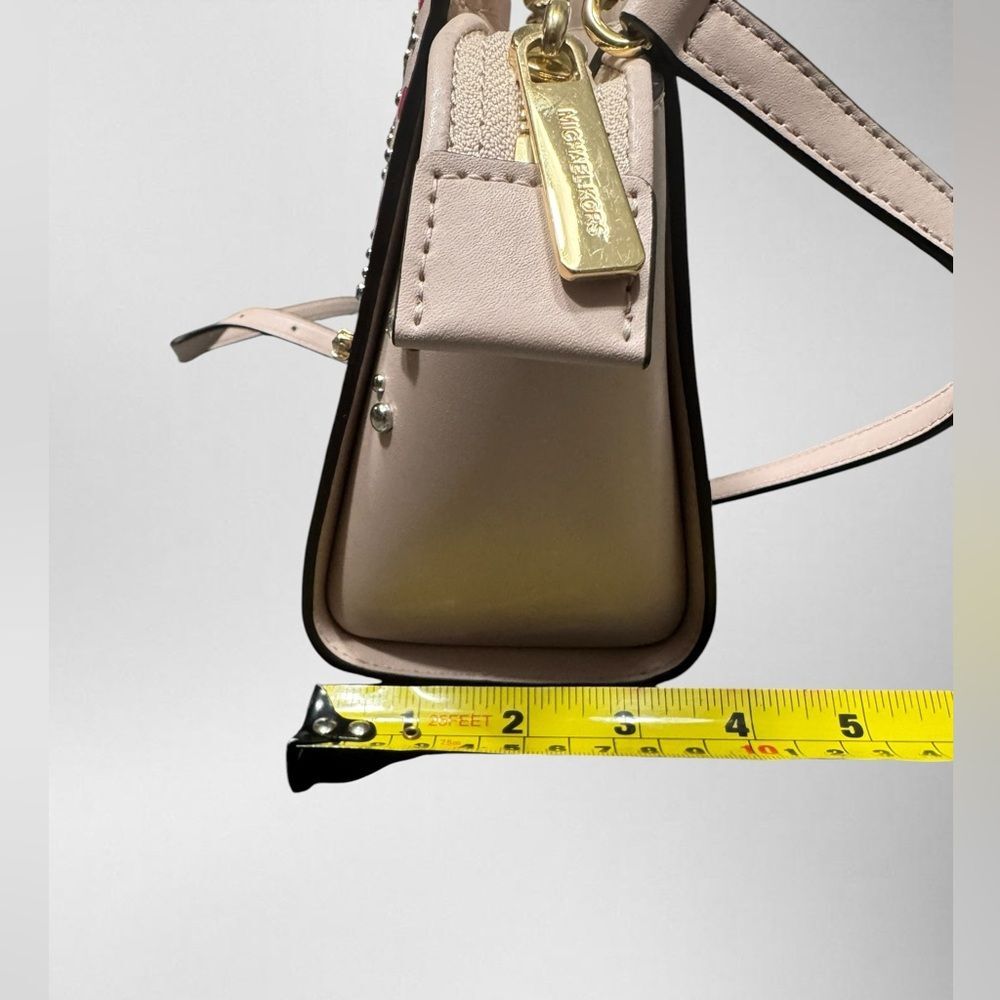 Michael Kors Selma Pink Leather Studded Firework Celestial Crossbody Bag RARE LE - Picture 7 of 11